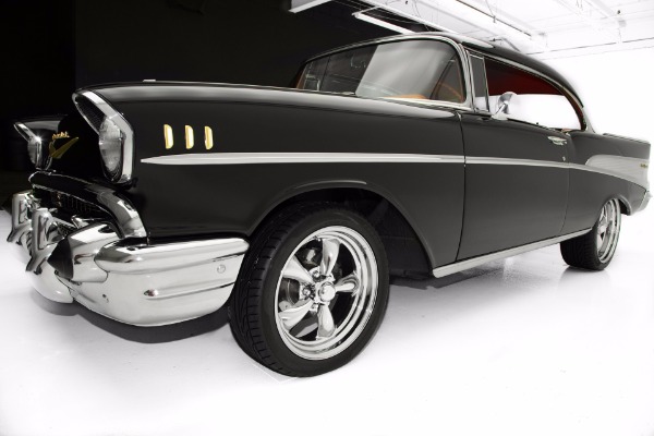 For Sale Used 1957 Chevrolet Bel Air Black 283 V8 Automatic AC | American Dream Machines Des Moines IA 50309