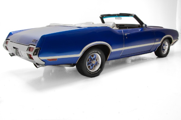 For Sale Used 1971 Oldsmobile 442 Convertible Blue 455 AC | American Dream Machines Des Moines IA 50309