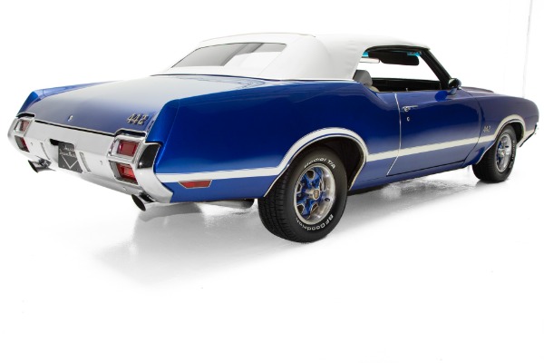 For Sale Used 1971 Oldsmobile 442 Convertible Blue 455 AC | American Dream Machines Des Moines IA 50309