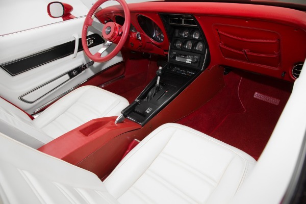 For Sale Used 1977 Chevrolet Corvette T-Tops, Red and White, 350, Automatic, Tilt Steering, Cruise Control | American Dream Machines Des Moines IA 50309