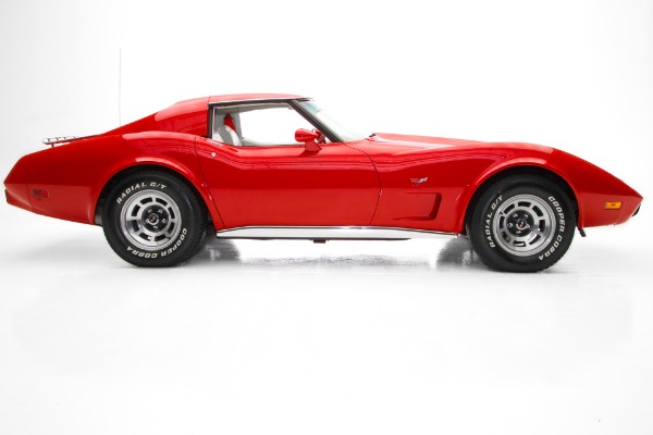 For Sale Used 1977 Chevrolet Corvette T-Tops, Red and White, 350, Automatic, Tilt Steering, Cruise Control | American Dream Machines Des Moines IA 50309