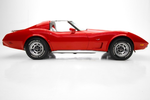 For Sale Used 1977 Chevrolet Corvette T-Tops, Red and White, 350, Automatic, Tilt Steering, Cruise Control | American Dream Machines Des Moines IA 50309