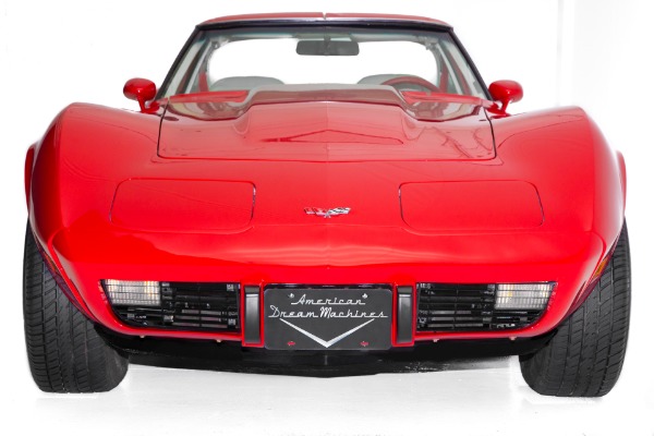 For Sale Used 1977 Chevrolet Corvette T-Tops, Red and White, 350, Automatic, Tilt Steering, Cruise Control | American Dream Machines Des Moines IA 50309
