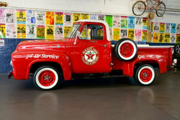 For Sale Used 1955 Ford Pickup F100 Texaco Shop Truck  Oak Bed | American Dream Machines Des Moines IA 50309