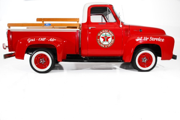 For Sale Used 1955 Ford Pickup F100 Texaco Shop Truck  Oak Bed | American Dream Machines Des Moines IA 50309