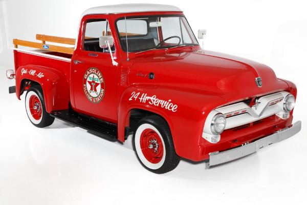 For Sale Used 1955 Ford Pickup F100 Texaco Shop Truck  Oak Bed | American Dream Machines Des Moines IA 50309