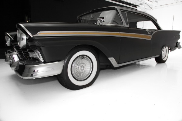 For Sale Used 1957 Ford Fairlane 500 Black/Black New Chrome | American Dream Machines Des Moines IA 50309