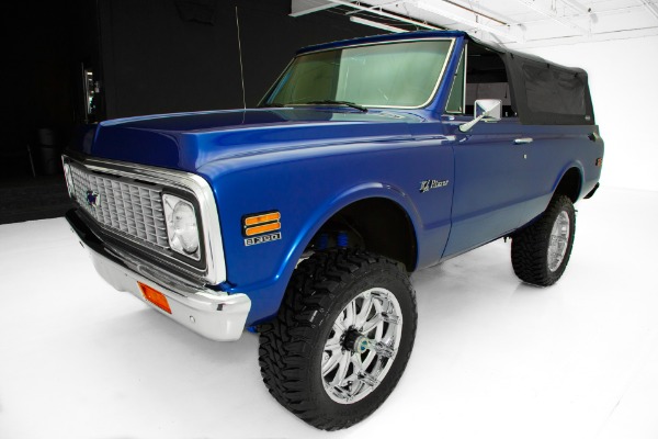 For Sale Used 1972 Chevrolet Blazer Blue Metallic 383 Soft top | American Dream Machines Des Moines IA 50309