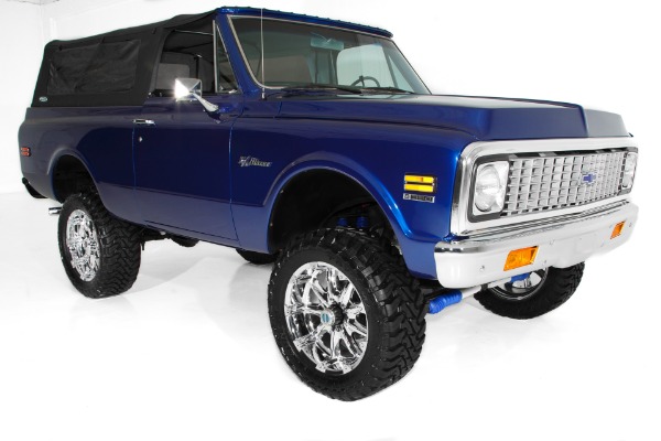 For Sale Used 1972 Chevrolet Blazer Blue Metallic 383 Soft top | American Dream Machines Des Moines IA 50309