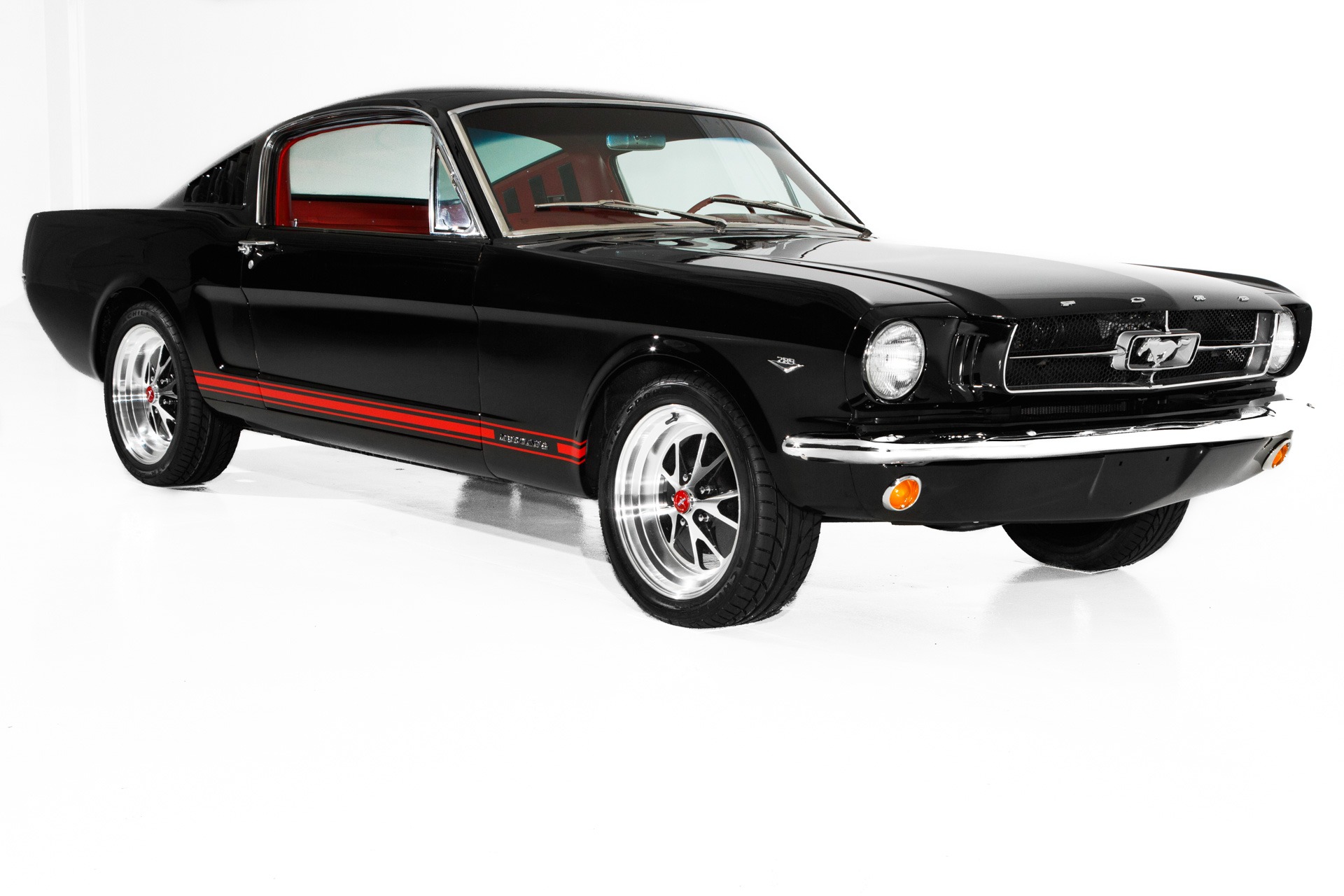 For Sale Used 1965 Ford Mustang Black & Red 289 Gorgeous! | American Dream Machines Des Moines IA 50309