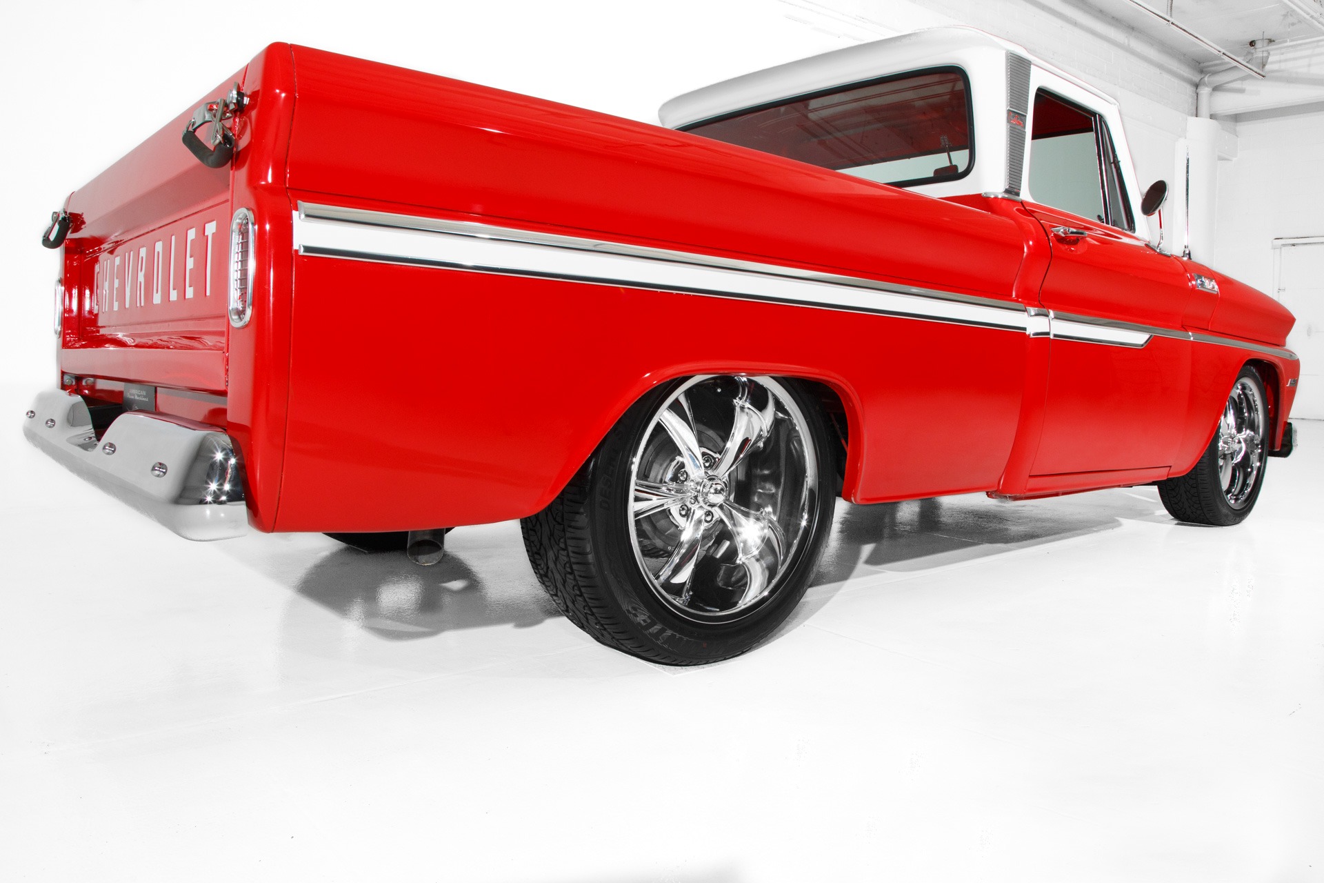 For Sale Used 1965 Chevrolet Pickup Red C10 frame-Off LS1 Auto | American Dream Machines Des Moines IA 50309