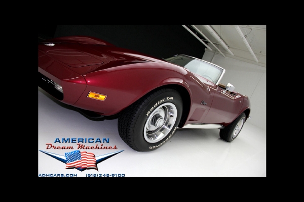 For Sale Used 1973 Chevrolet Corvette convertible Beautiful Brandywine | American Dream Machines Des Moines IA 50309