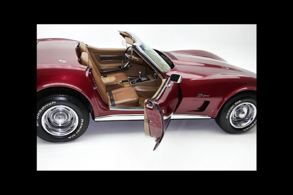 For Sale Used 1973 Chevrolet Corvette convertible Beautiful Brandywine | American Dream Machines Des Moines IA 50309