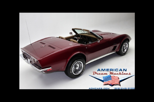 For Sale Used 1973 Chevrolet Corvette convertible Beautiful Brandywine | American Dream Machines Des Moines IA 50309