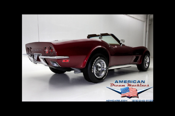 For Sale Used 1973 Chevrolet Corvette convertible Beautiful Brandywine | American Dream Machines Des Moines IA 50309