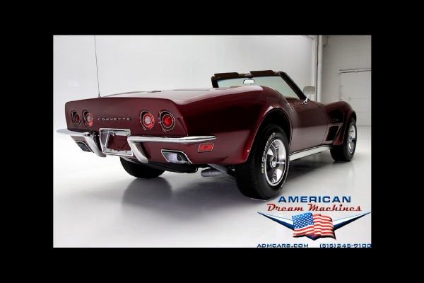 For Sale Used 1973 Chevrolet Corvette convertible Beautiful Brandywine | American Dream Machines Des Moines IA 50309