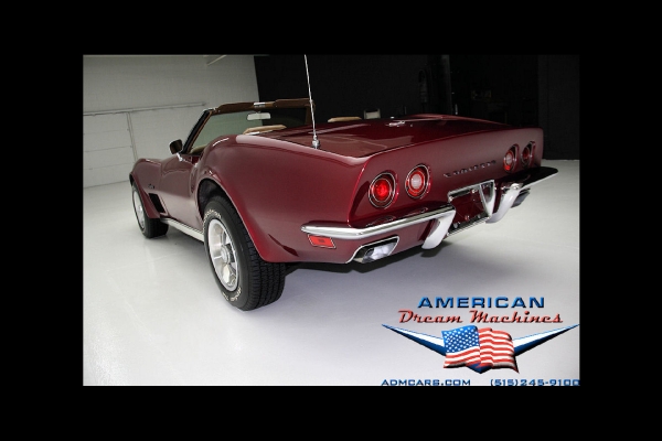 For Sale Used 1973 Chevrolet Corvette convertible Beautiful Brandywine | American Dream Machines Des Moines IA 50309