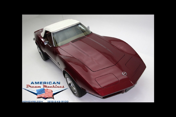 For Sale Used 1973 Chevrolet Corvette convertible Beautiful Brandywine | American Dream Machines Des Moines IA 50309