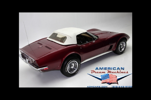 For Sale Used 1973 Chevrolet Corvette convertible Beautiful Brandywine | American Dream Machines Des Moines IA 50309