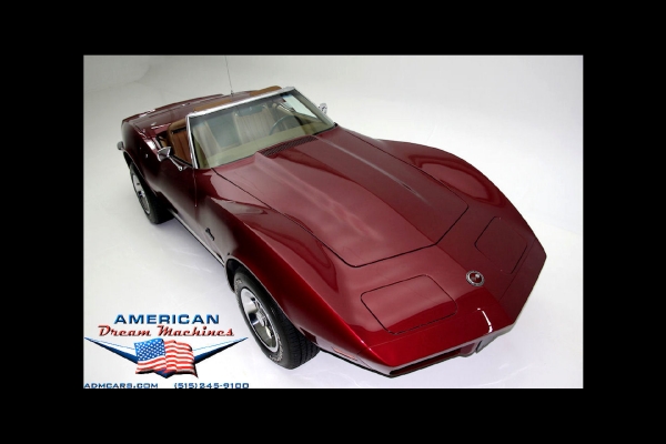 For Sale Used 1973 Chevrolet Corvette convertible Beautiful Brandywine | American Dream Machines Des Moines IA 50309