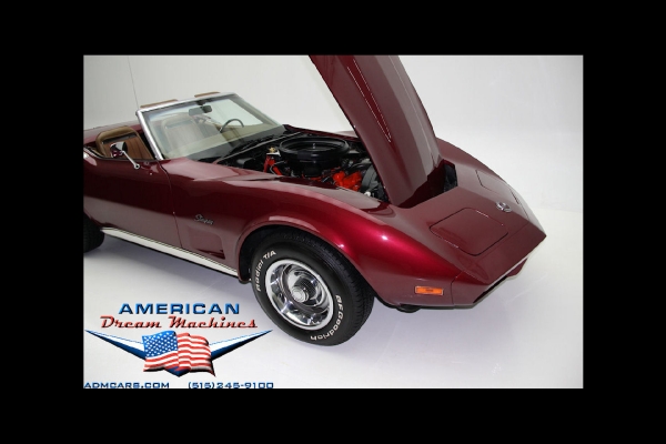 For Sale Used 1973 Chevrolet Corvette convertible Beautiful Brandywine | American Dream Machines Des Moines IA 50309