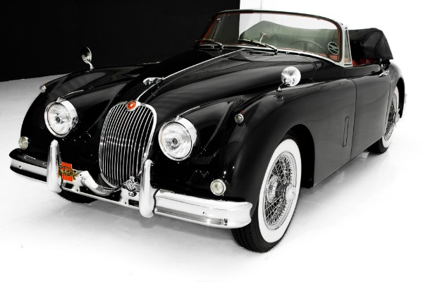 For Sale Used 1959 Jaguar XK150 Black, Red Leather, Stunning! | American Dream Machines Des Moines IA 50309