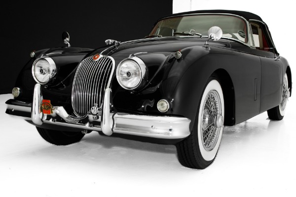 For Sale Used 1959 Jaguar XK150 Black, Red Leather, Stunning! | American Dream Machines Des Moines IA 50309