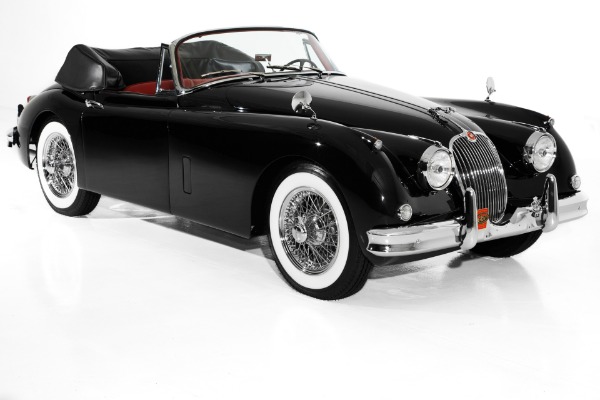 For Sale Used 1959 Jaguar XK150 Black, Red Leather, Stunning! | American Dream Machines Des Moines IA 50309