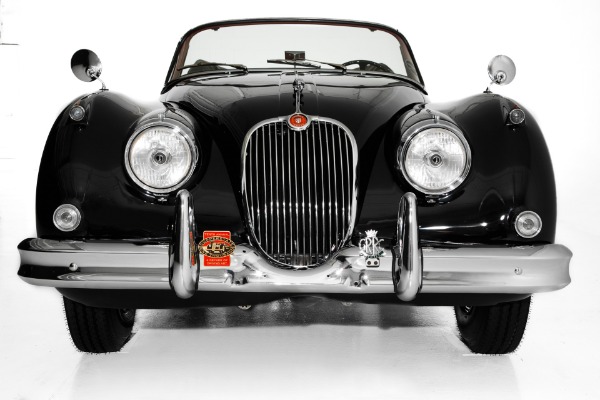 For Sale Used 1959 Jaguar XK150 Black, Red Leather, Stunning! | American Dream Machines Des Moines IA 50309