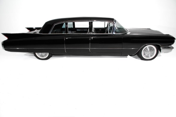 For Sale Used 1960 Cadillac Fleetwood Sinister Black Limo | American Dream Machines Des Moines IA 50309