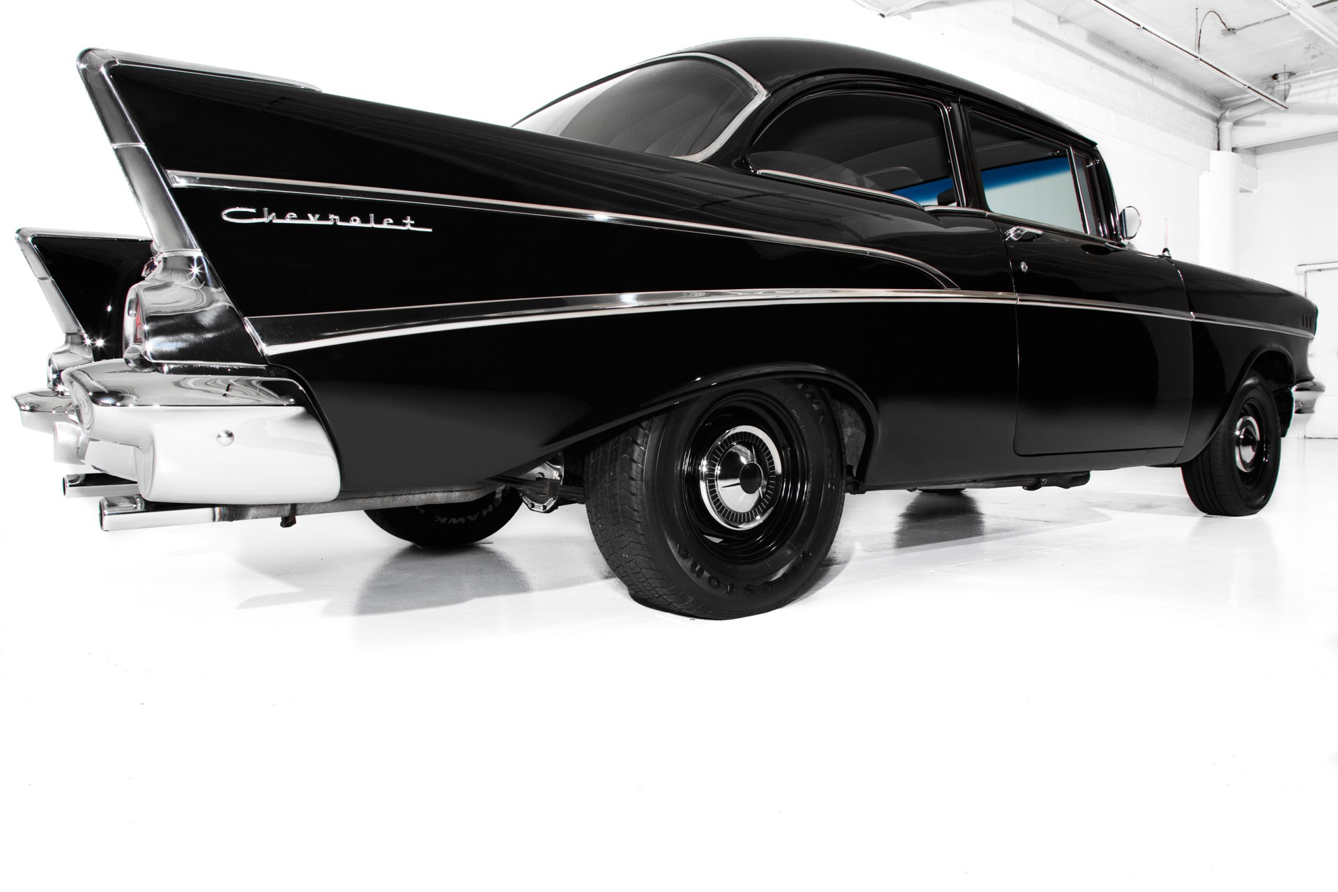 For Sale Used 1957 Chevrolet 210 Black 4-Speed Street Racer | American Dream Machines Des Moines IA 50309
