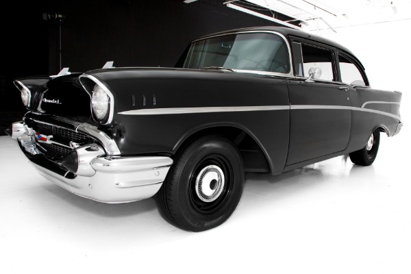 For Sale Used 1957 Chevrolet 210 Black 4-Speed Street Racer | American Dream Machines Des Moines IA 50309