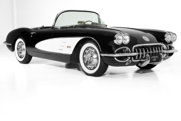 For Sale Used 1959 Chevrolet Corvette Black 4-speed, 2 tops | American Dream Machines Des Moines IA 50309