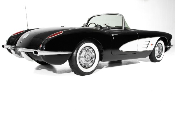 For Sale Used 1959 Chevrolet Corvette Black 4-speed, 2 tops | American Dream Machines Des Moines IA 50309