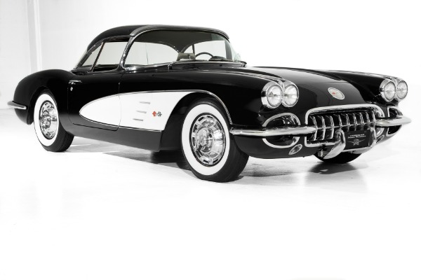 For Sale Used 1959 Chevrolet Corvette Black 4-speed, 2 tops | American Dream Machines Des Moines IA 50309