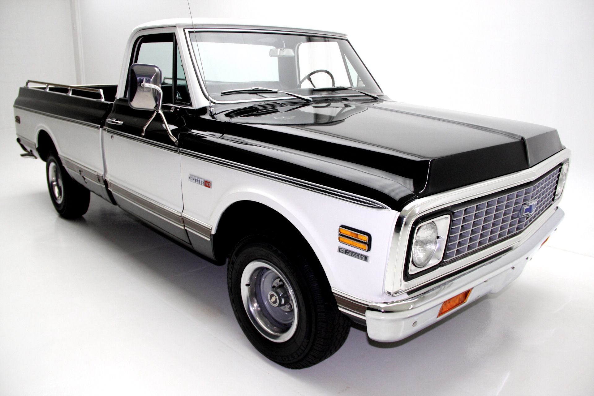 For Sale Used 1971 Chevrolet Cheyenne C10 Pickup Black Factory AC | American Dream Machines Des Moines IA 50309