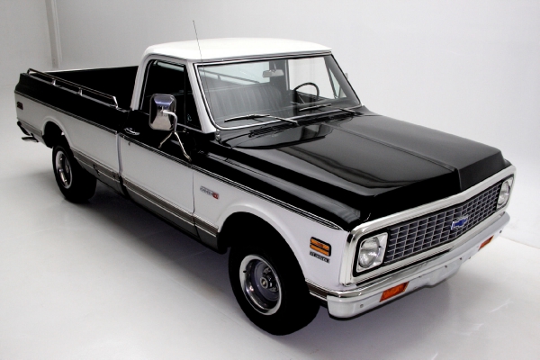 For Sale Used 1971 Chevrolet Cheyenne C10 Pickup Black Factory AC | American Dream Machines Des Moines IA 50309