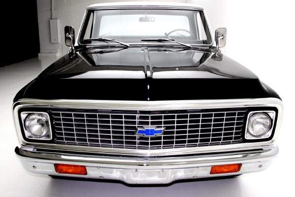 For Sale Used 1971 Chevrolet Cheyenne C10 Pickup Black Factory AC | American Dream Machines Des Moines IA 50309