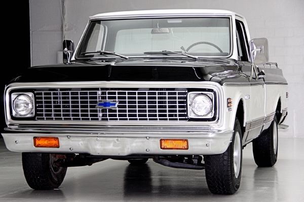 For Sale Used 1971 Chevrolet Cheyenne C10 Pickup Black Factory AC | American Dream Machines Des Moines IA 50309
