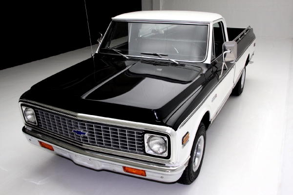 For Sale Used 1971 Chevrolet Cheyenne C10 Pickup Black Factory AC | American Dream Machines Des Moines IA 50309