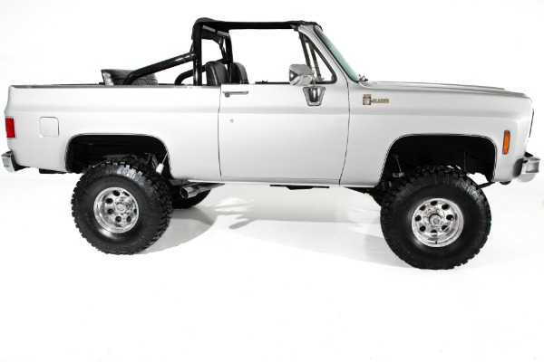 For Sale Used 1974 Chevrolet Blazer Silver/Black 4x4,  4-Speed | American Dream Machines Des Moines IA 50309