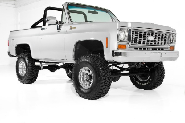 For Sale Used 1974 Chevrolet Blazer Silver/Black 4x4,  4-Speed | American Dream Machines Des Moines IA 50309