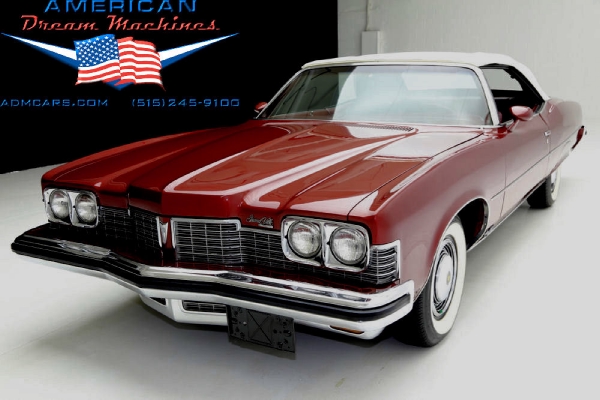 For Sale Used 1973 Pontiac Grand Ville convertible, loade convertible, 455 one owner | American Dream Machines Des Moines IA 50309