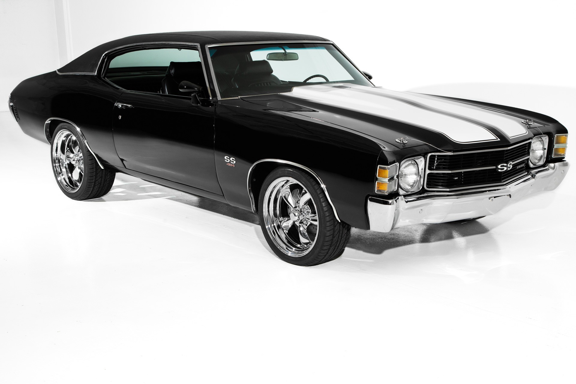 For Sale Used 1971 Chevrolet Chevelle Triple Black 454 4-Spd AC | American Dream Machines Des Moines IA 50309