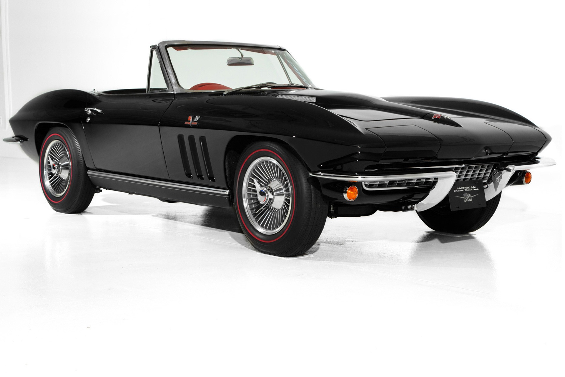 For Sale Used 1966 Chevrolet Corvette Black, Red 427ci Show Car | American Dream Machines Des Moines IA 50309