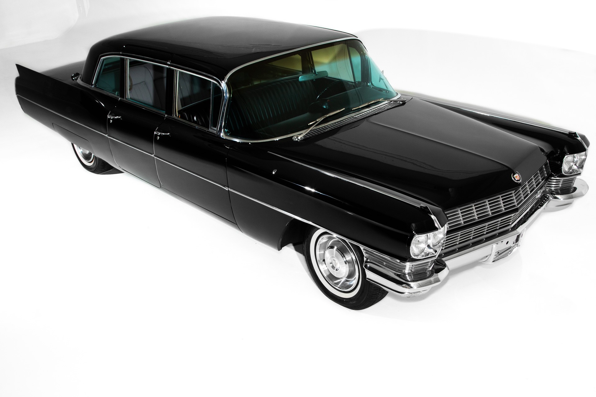 For Sale Used 1965 Cadillac Fleetwood Ominous Black Limo | American Dream Machines Des Moines IA 50309