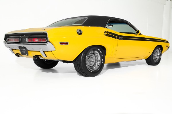 For Sale Used 1971 Dodge Challenger RT Yellow Rotisserie Car | American Dream Machines Des Moines IA 50309