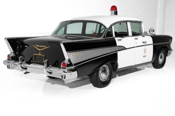 For Sale Used 1957 Chevrolet Bel Air Police Car V8 New Chrome | American Dream Machines Des Moines IA 50309