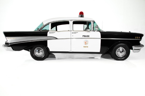 For Sale Used 1957 Chevrolet Bel Air Police Car V8 New Chrome | American Dream Machines Des Moines IA 50309