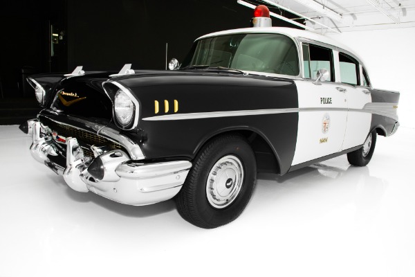 For Sale Used 1957 Chevrolet Bel Air Police Car V8 New Chrome | American Dream Machines Des Moines IA 50309